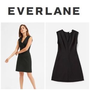 Cotton Poplin Sleeveless V-Neck Flare Dress